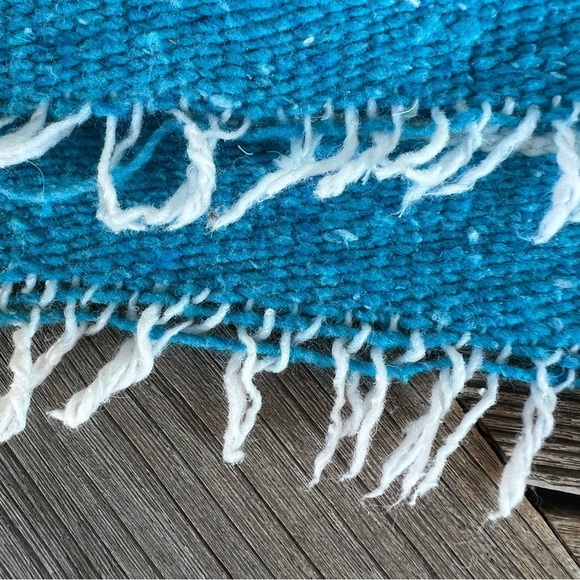 Serape Thunderbird in Flight Woven Blanket Rug Fringe Native American 47.5x80 - Picture 12 of 16